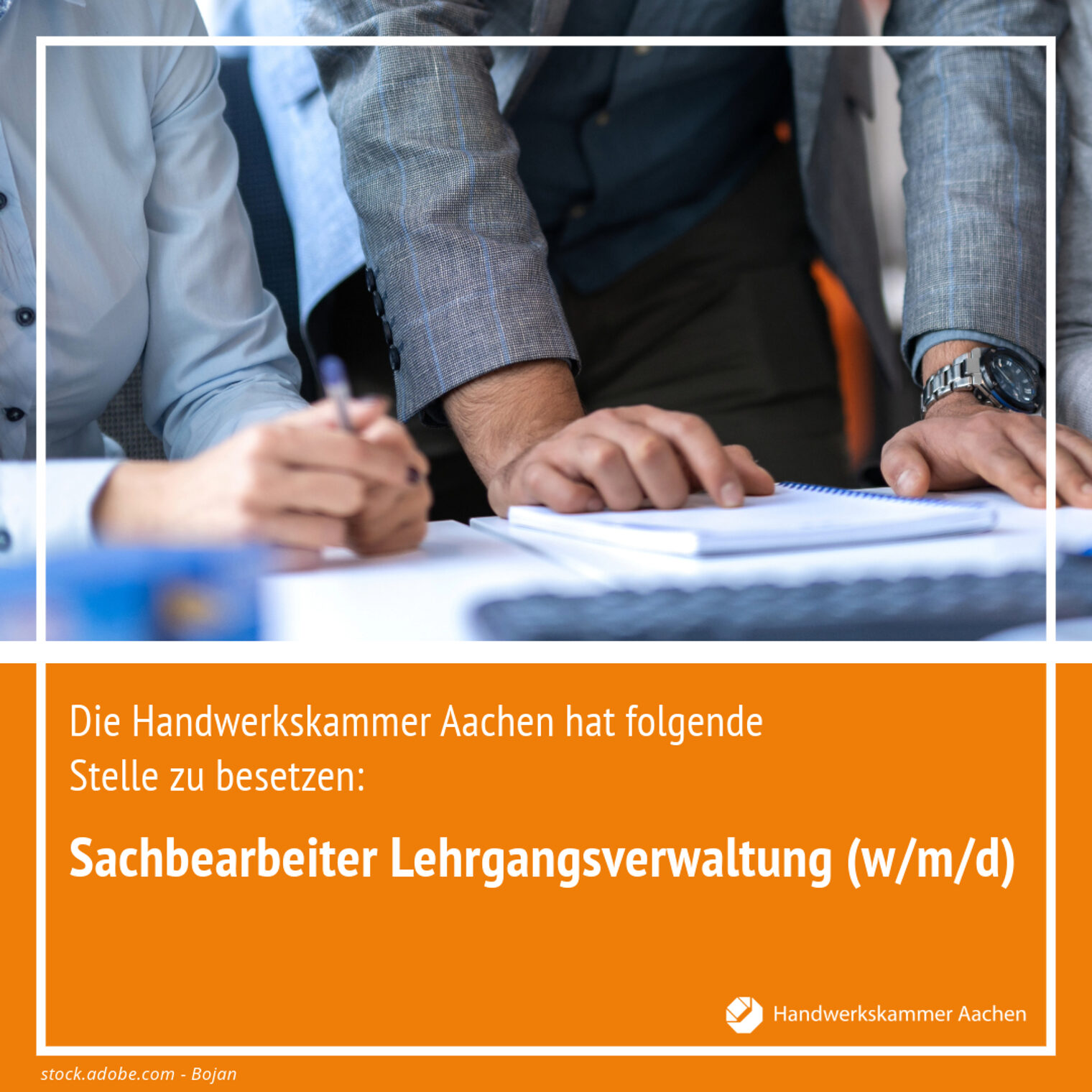 Stellenausschreibung: Sachbearbeiter Lehrgangsverwaltung (w/m/d)