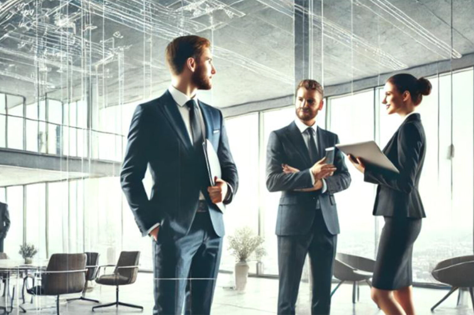 Business people in a corporate company