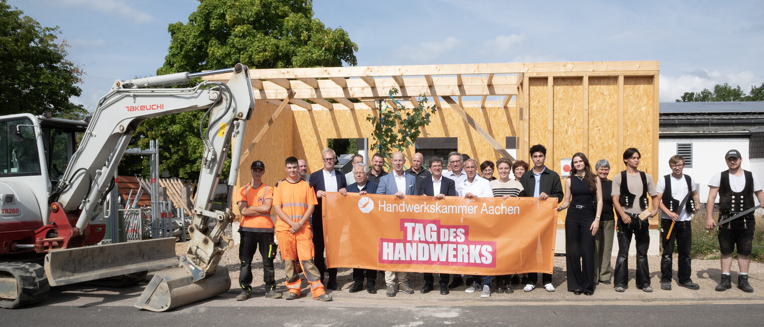 Am Richtfest des EinRaum+ wird auch der Tag des Handwerks am 20.09.2025 angekündigt. 