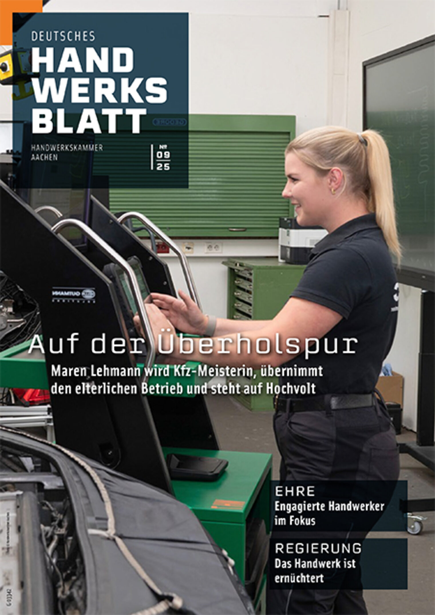Titelseite der September-Ausgabe 2025 des Deutschen Handwerksblattes für den Kammerbezirk Aachen der Handwerkskammer Aachen