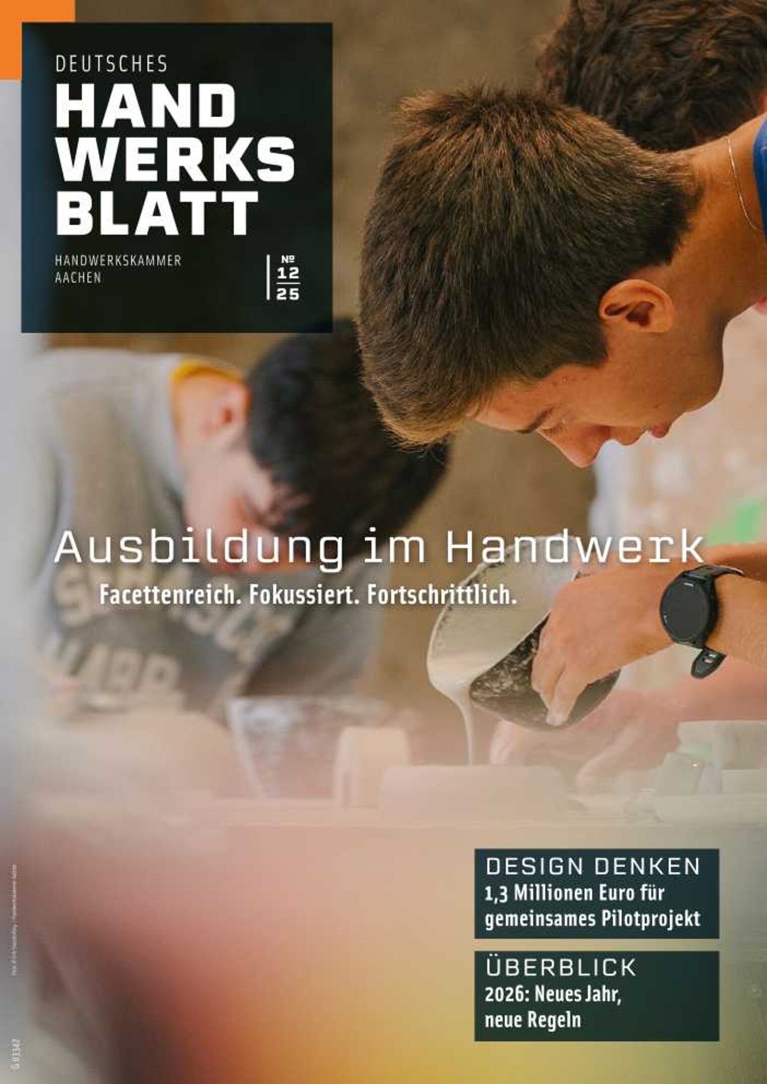 Titelseite der Dezember-Ausgabe 2025 des Deutschen Handwerksblattes für den Kammerbezirk Aachen der Handwerkskammer Aachen