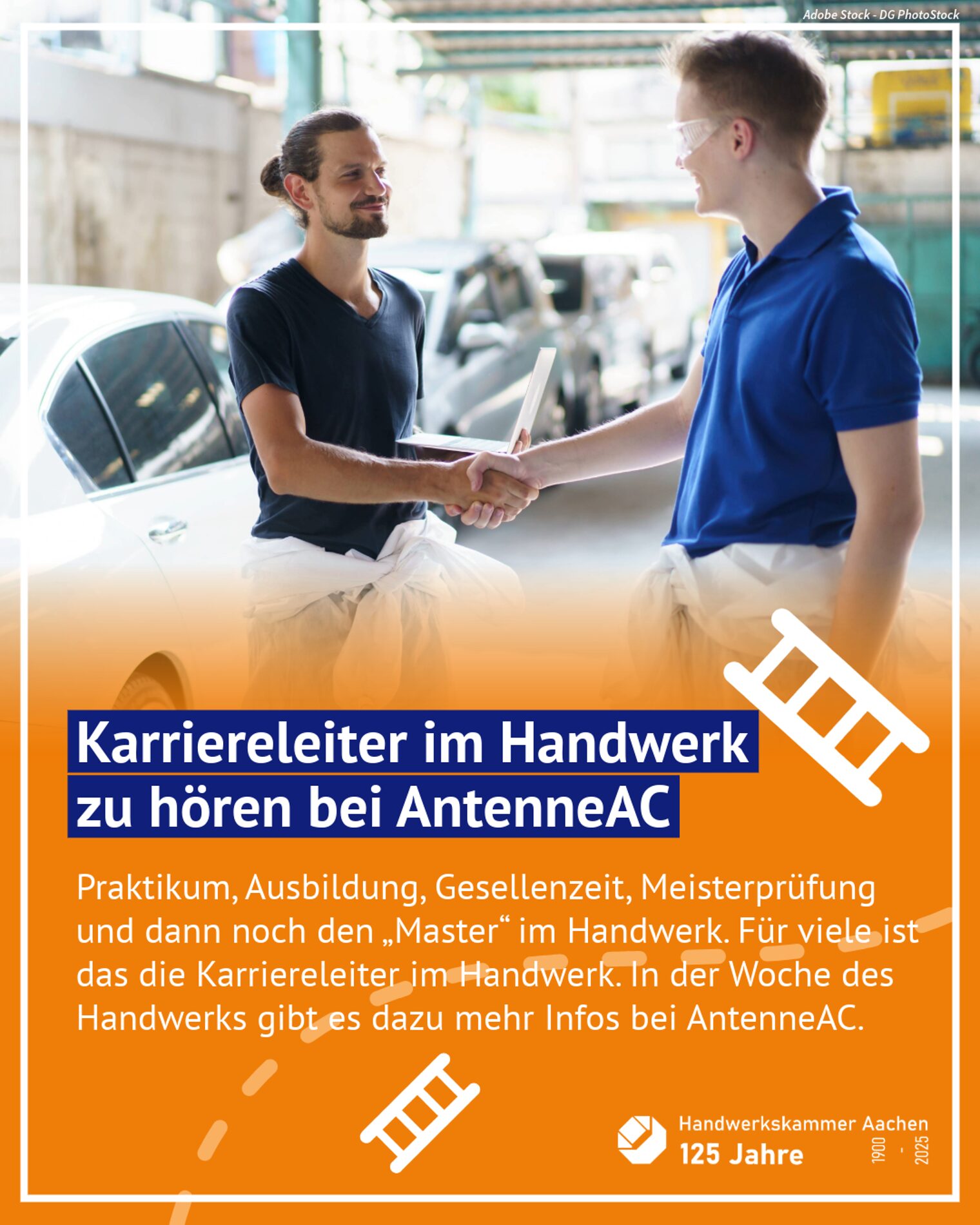 Karriereleiter im Handwerk und Antenne AC