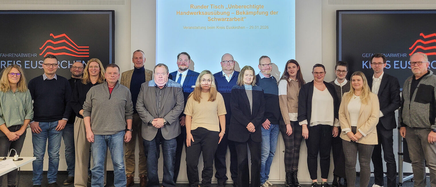 Auftaktsitzung zum Runden Tisch gegen Schwarzarbeit im Handwerk Ende Januar bei der Kreisverwaltung Euskirchen