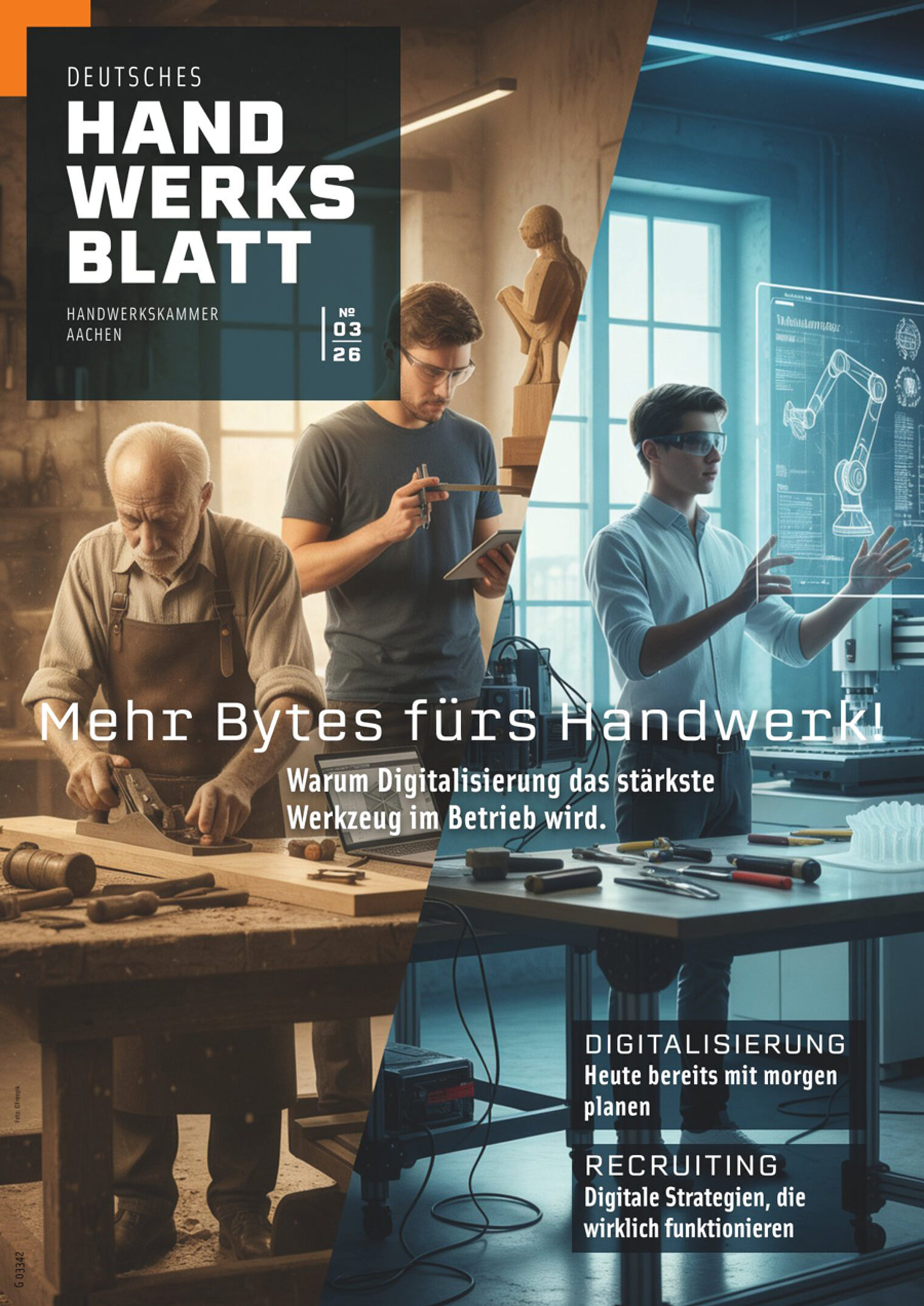 Titelseite der März-Ausgabe 2026 des Deutschen Handwerksblattes für den Kammerbezirk Aachen der Handwerkskammer Aachen
