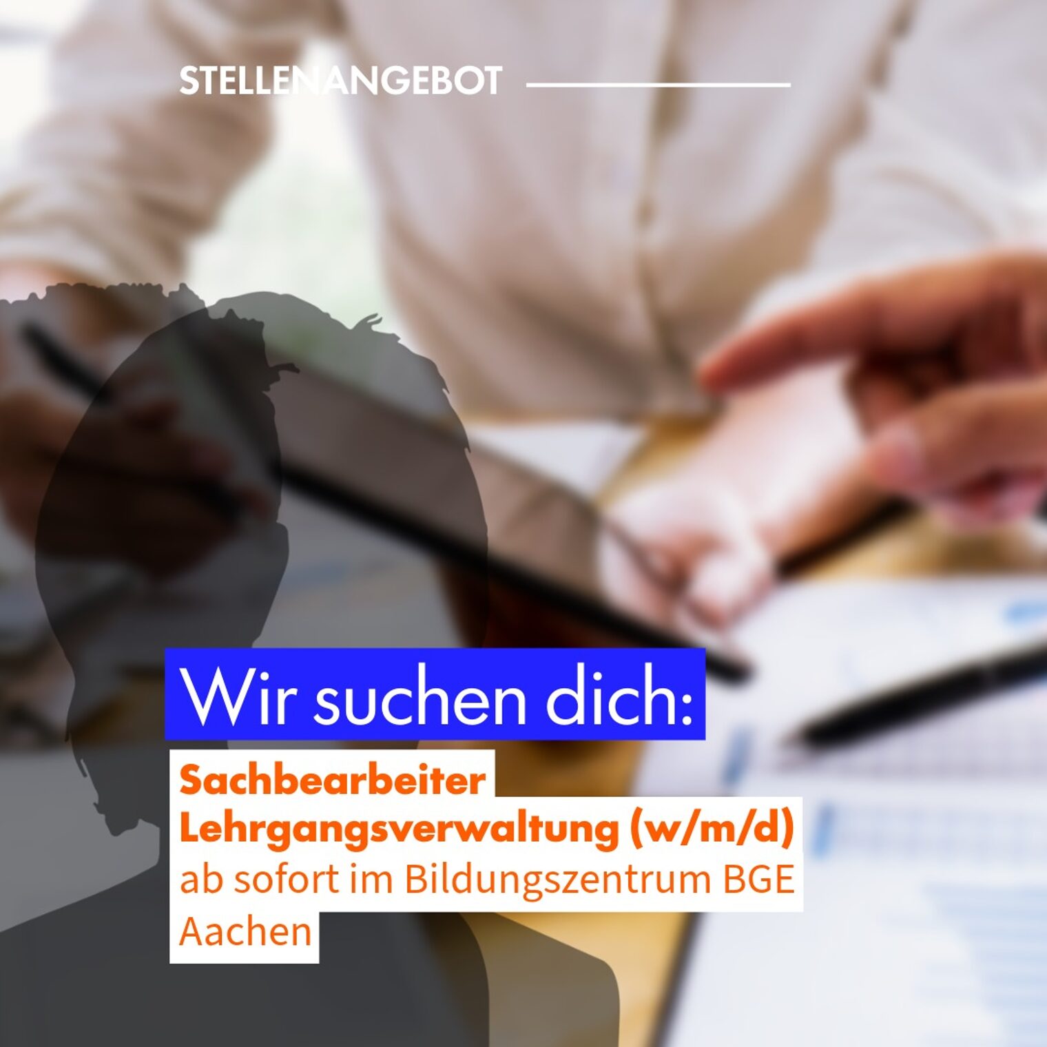 Die Handwerkskammer Aachen hat folgende Stelle zu besetzen: Sachbearbeiter Lehrgangsverwaltung (w/m/d).
