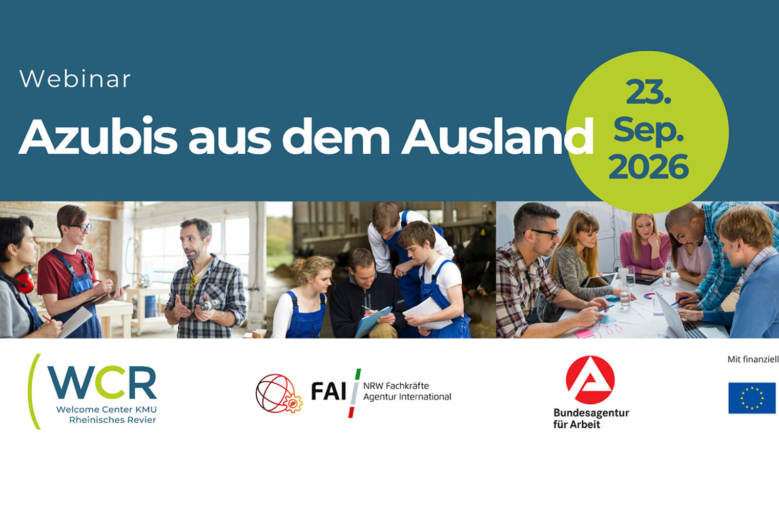 Internationale Auszubildende gewinnen und erfolgreich integrieren Kostenfreies Webinar für Unternehmen am 23. September 2026