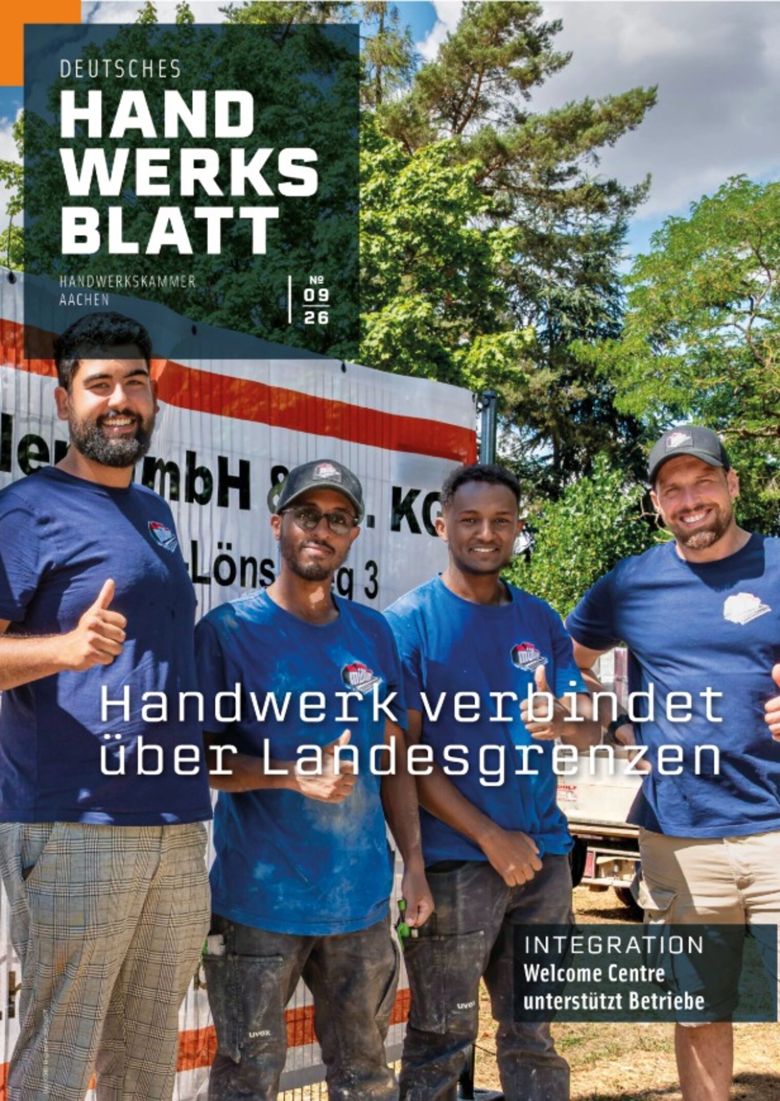 Titelseite der September-Ausgabe 2026 des Deutschen Handwerksblattes für den Kammerbezirk Aachen der Handwerkskammer Aachen
