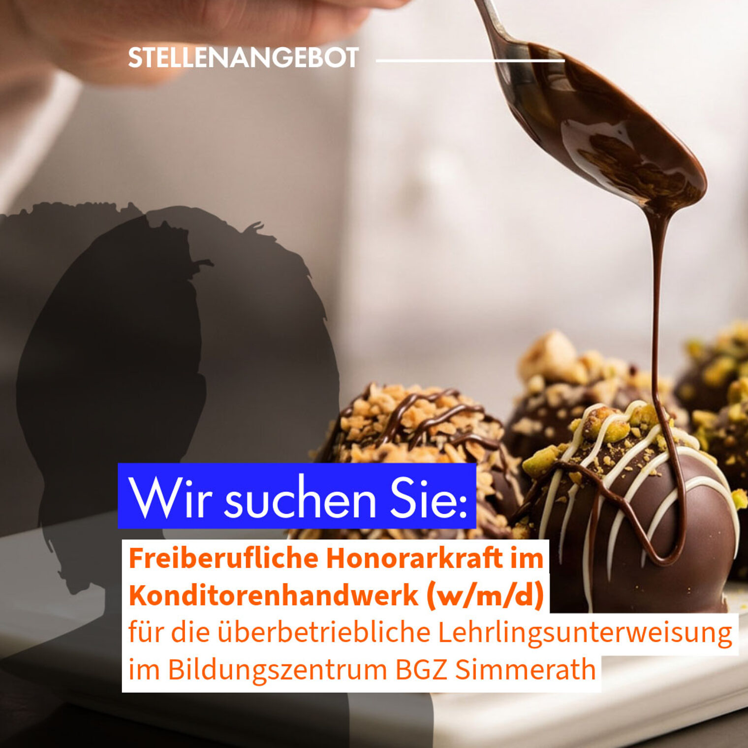 Stellenanzeige Freiberufliche Honorarkraft im Konditorenhandwerk (w/m/d) für die überbetriebliche Lehrlingsunterweisung im Bildungszentrum BGZ Simmerath